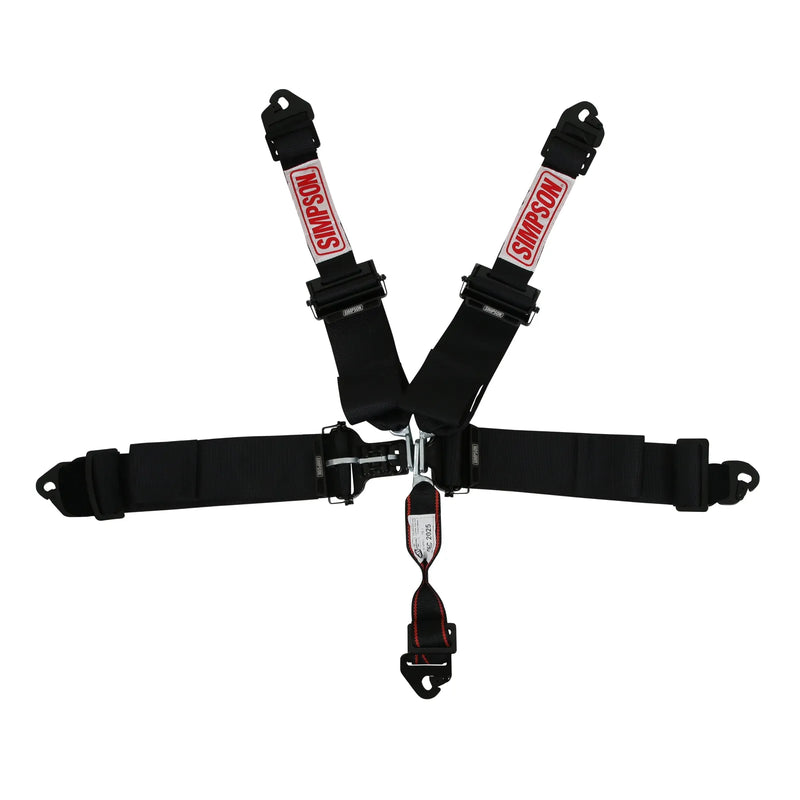 Simpson Racing Latch & Link Harness 3" Double Pull down 3-2 Shoulder SFI 16.1 - 5-point Clip in