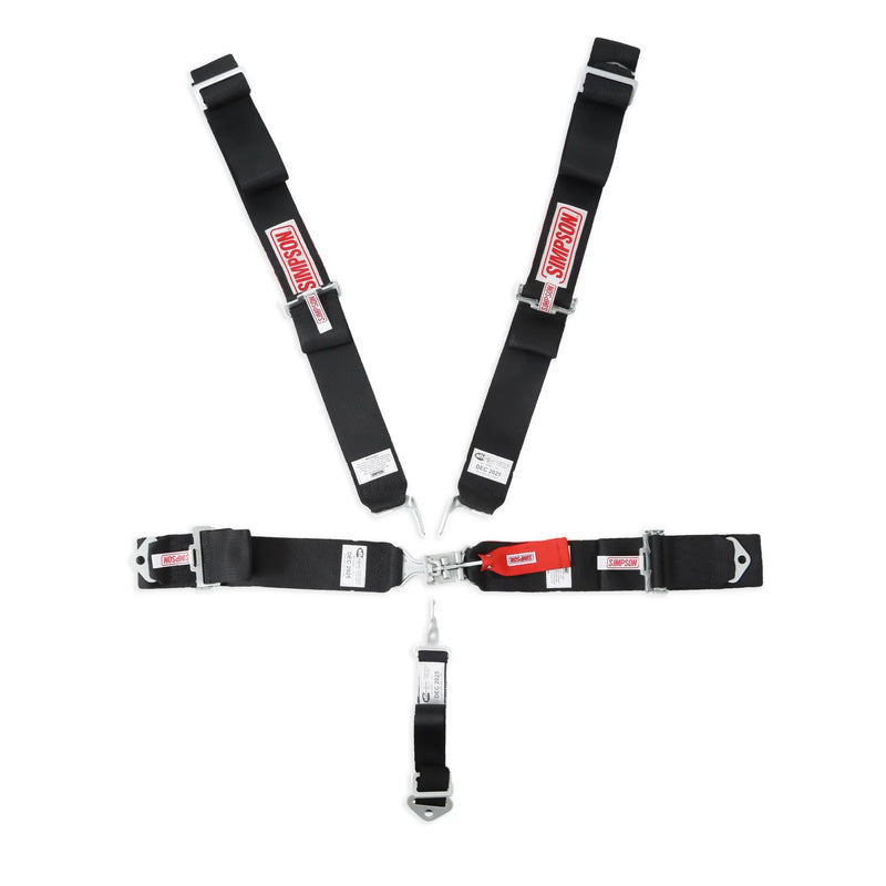 Simpson Racing STD. Latch & Link 5pt. Harness - Black