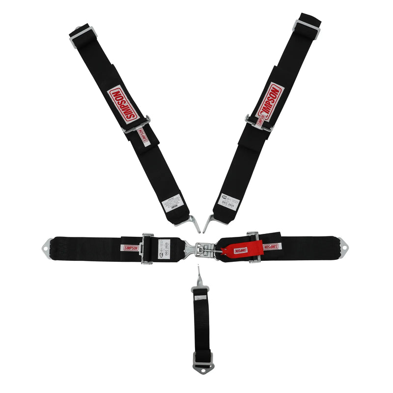 Simpson Racing STD. Latch & Link 5pt. Harness - Black