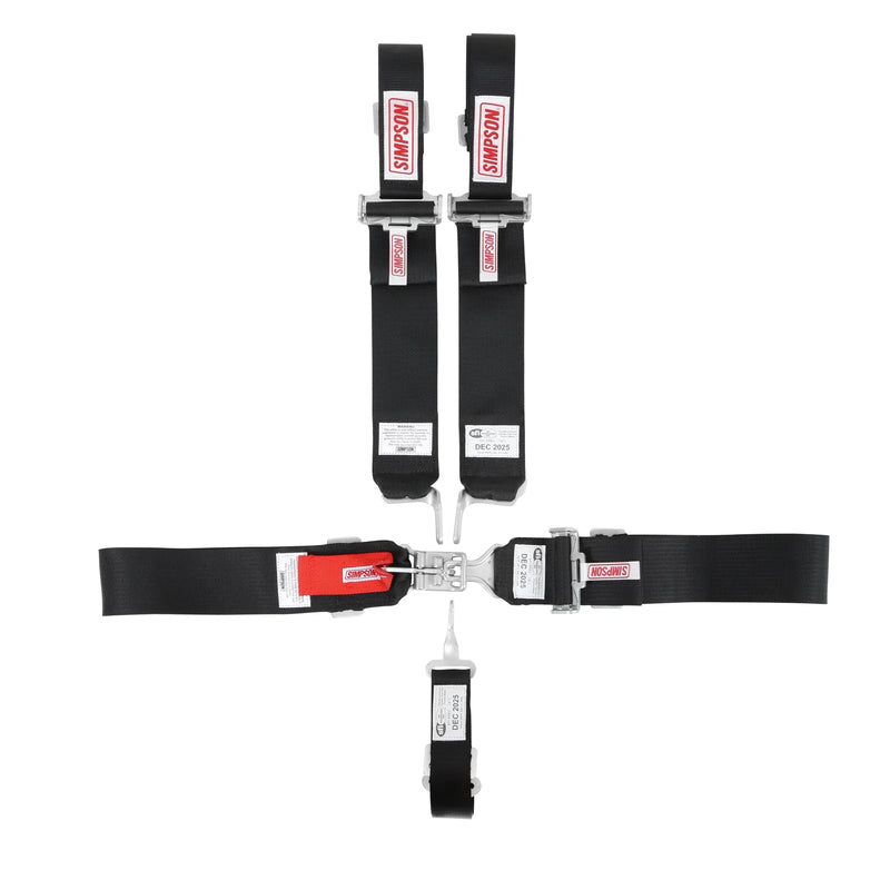 Simpson Racing STD. Latch & Link 5pt. Harness - Sprint Latch & Link - 55" - Pull Down - HANS Shoulders