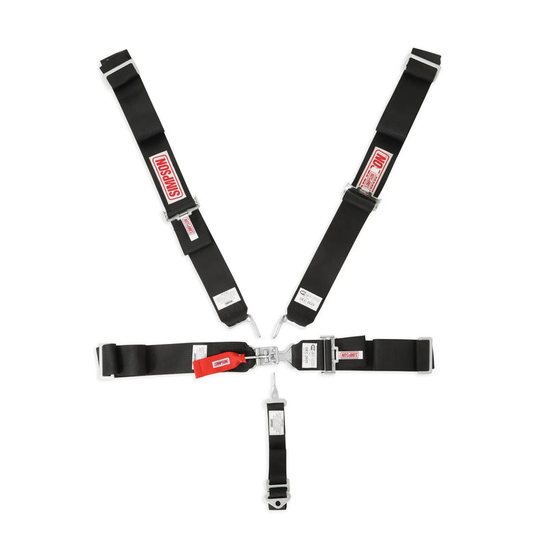 Simpson Racing STD. Latch & Link 5pt. Harness - Black