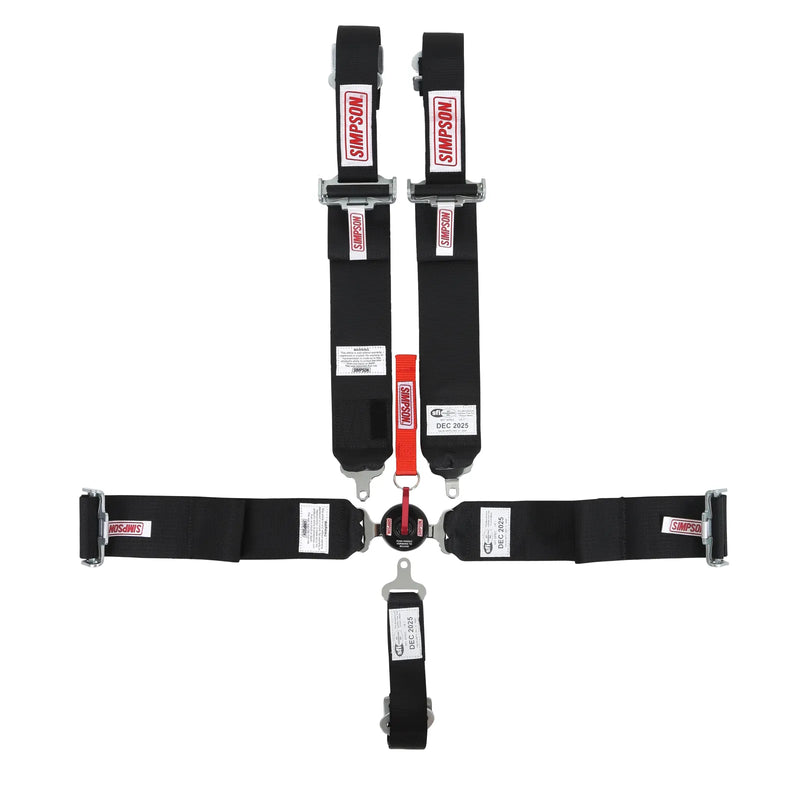 Simpson Racing 29102BKH LCL 62" Lap FM 5-Point PU Harness