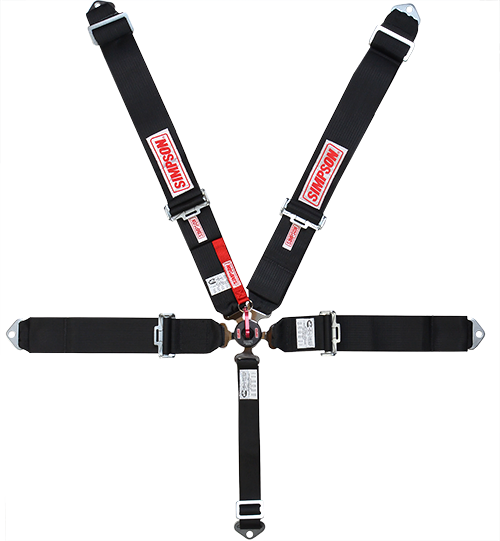 Simpson Racing Lever Camlock Harness - Red