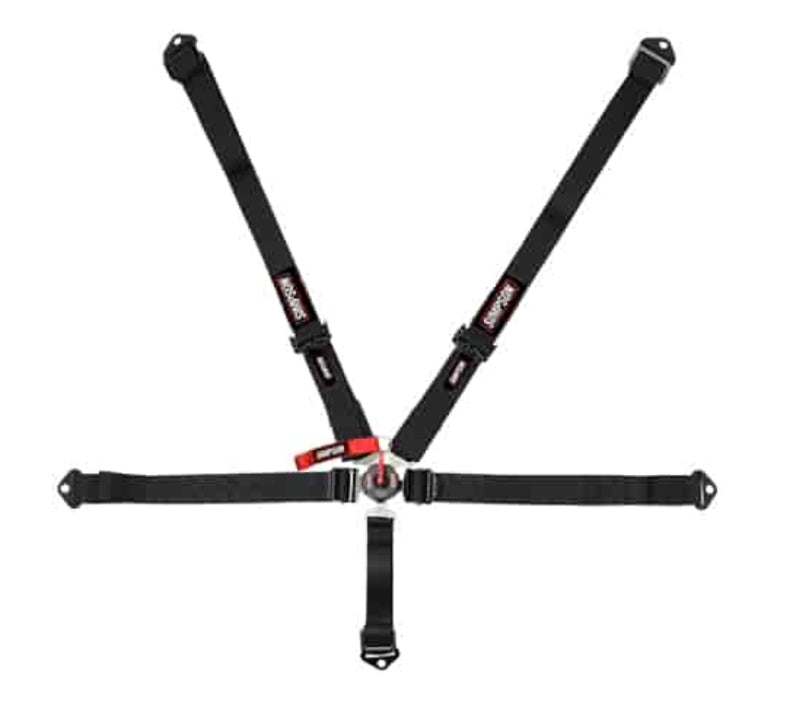 Simpson Racing 2" Camlock Harness - Lever Camlock - 55" - Pull Down - All Black