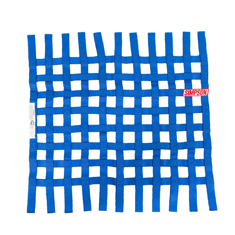 Simpson Racing Standard Stock Car Window Net - BLUE - 24" X 24" Square