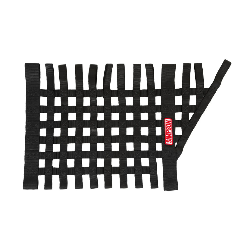 Simpson Racing Standard Stock Car Window Net - Black - 16" X 27" Trapezoid