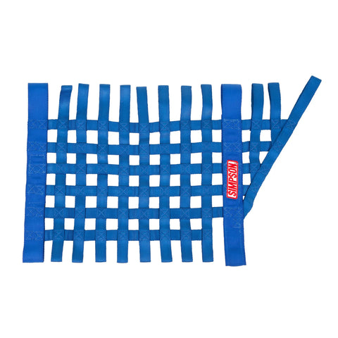 Simpson Racing Standard Stock Car Window Net - Red - 16" X 27" Trapezoid