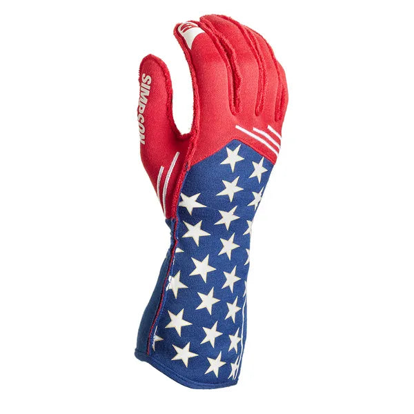 Simpson Racing LGZF Liberty Series Glove - Adult XX-Large - Pair - XX-Large - Flag