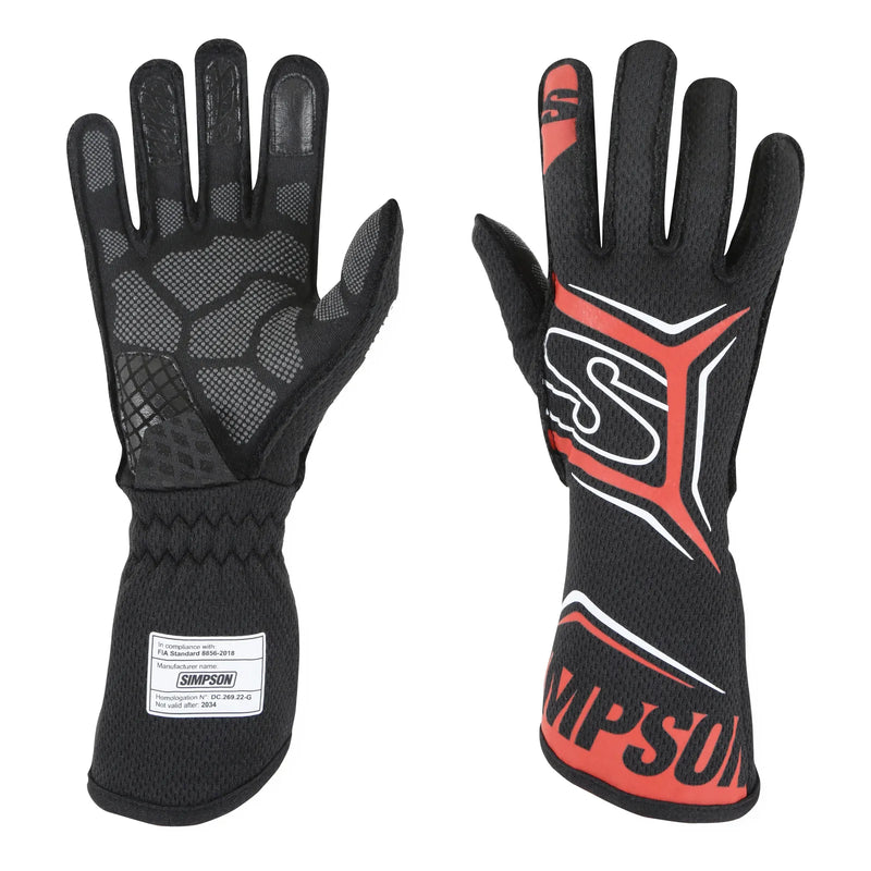 Simpson Racing Magnata Racing Gloves Black/Red Small