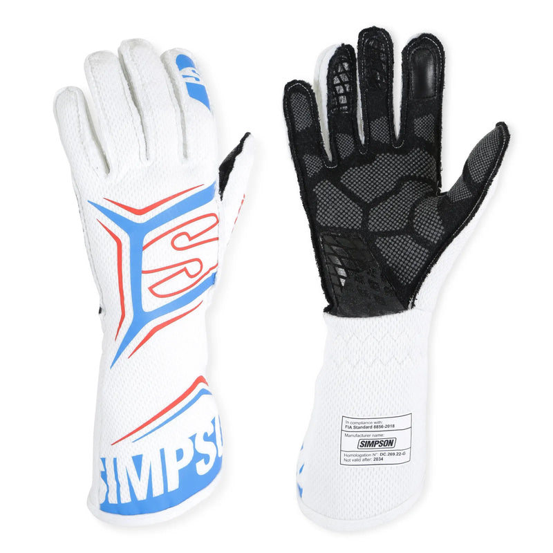 Simpson Racing Magnata Racing Gloves White/Blue Small