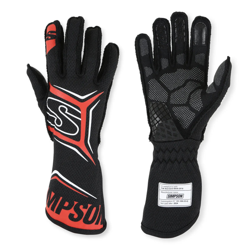 Simpson Racing Magnata Racing Gloves Black/Red Extra Large