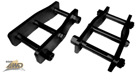 Roadsafe Extended Shackles - Pair (Ranger PJ-PK/BT-50 Gen1/Hilux IFS + Leaf Rear) — fits Toyota Hilux N80 N90 N100...
