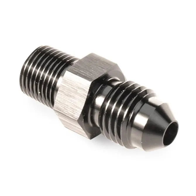 Snow Performance Straight Water Fitting Black 1/8in NPT To 4AN
