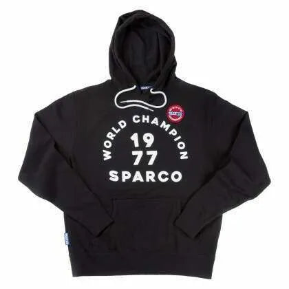 Sparco Hoodie 77 Black - XX-Large