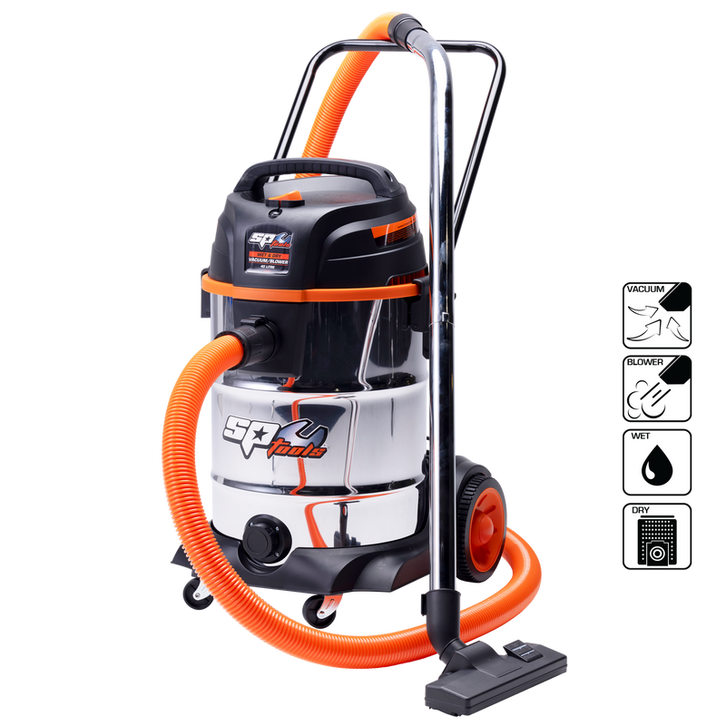 SP Tools Wet & Dry Vacuum Cleaner/Blower - 40L - 1400w - Commercial