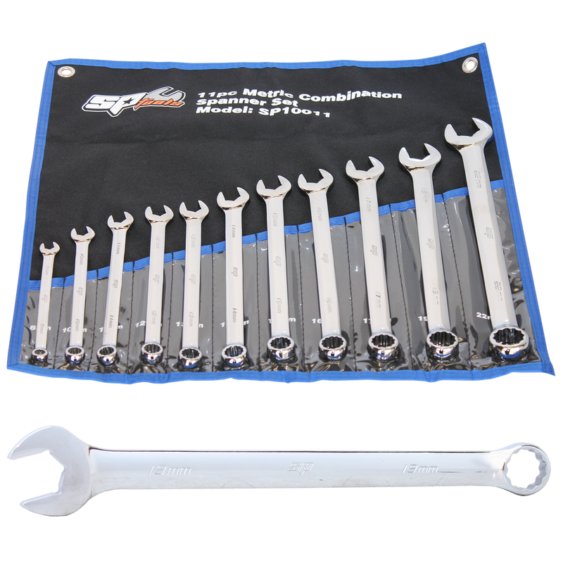 SP Tools Combination ROE Quad Drive Spanner Set - 15° Offset - Metric - 11pc