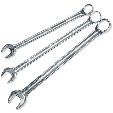 SP Tools Combination ROE Spanner Set - 15° Offset - Jumbo - Metric - 3pc