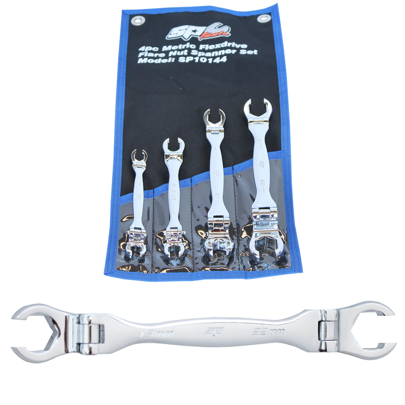 SP Tools Flex Head Flare Nut Spanner Set - Metric - 4pc