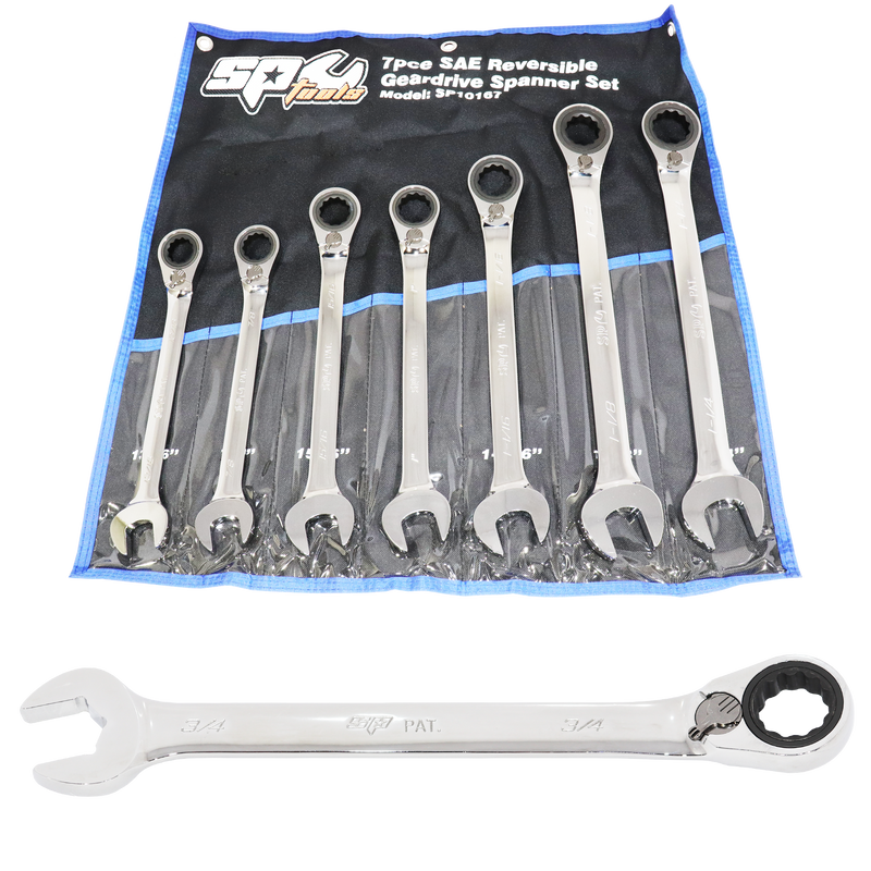 SP Tools Spanner Set - ROE Reversible Geardrive 7pc SAE