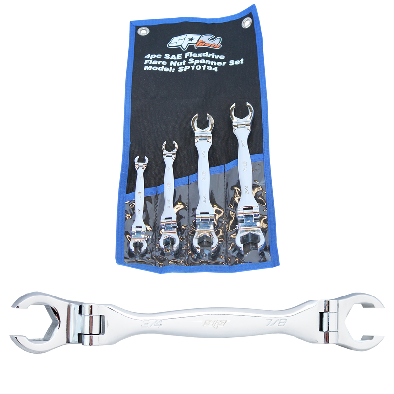 SP Tools Flex Head Flare Nut Spanner Set - SAE - 4pc