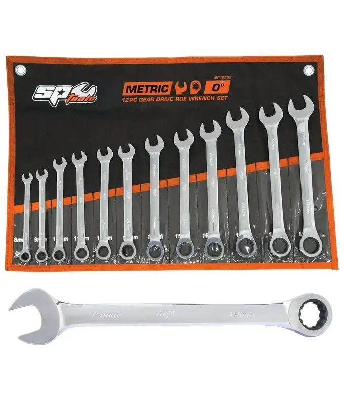 SP Tools Gear Drive ROE Spanner Set - Metric - 12pc