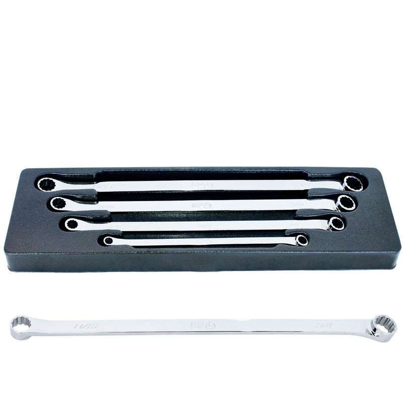 SP Tools Double Box Ring Spanner Set - 15° Offset - Extra Long - SAE - 4pc