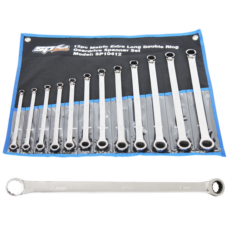 SP Tools Spanner Set - Double Ring Geardrive 12pc Metric