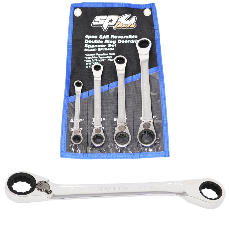 SP Tools Spanner Set - Double Ring Reversible Geardrive