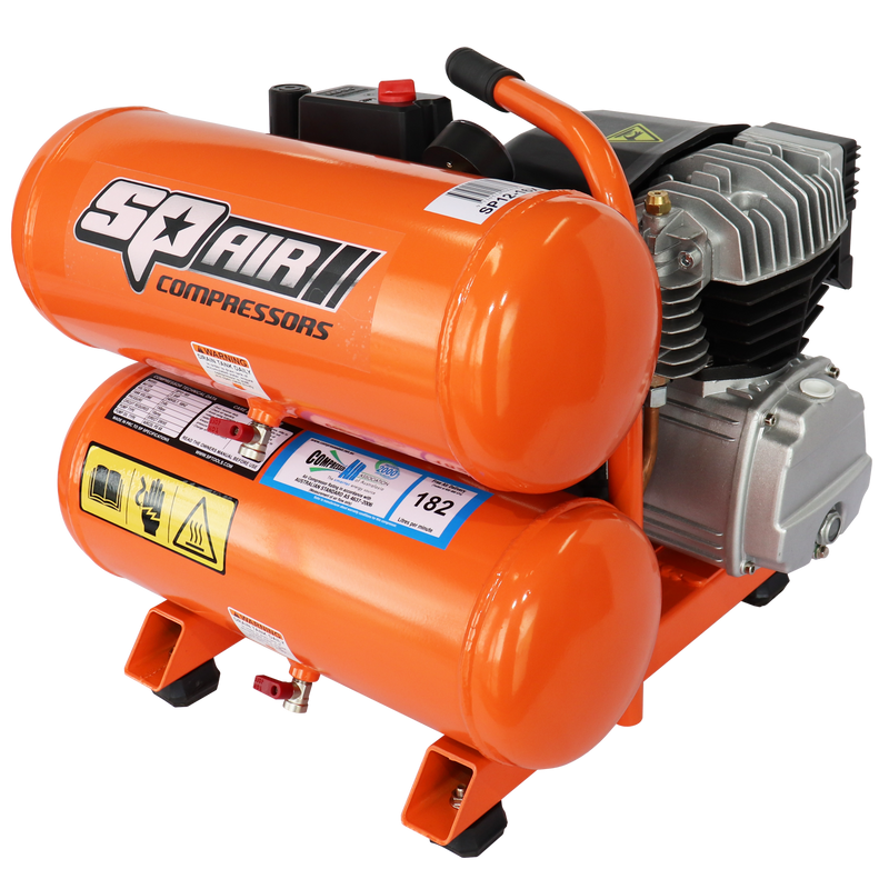 SP Tools Air Compressor - Trade Quality - Portable - 2.5hp - 2x 8L Tanks