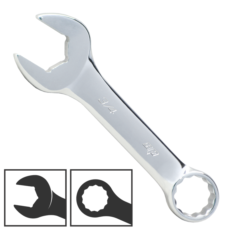 SP Tools Combination ROE Quad Drive Spanner - Stubby - SAE - 15° Offset - Individual, Size: 1"