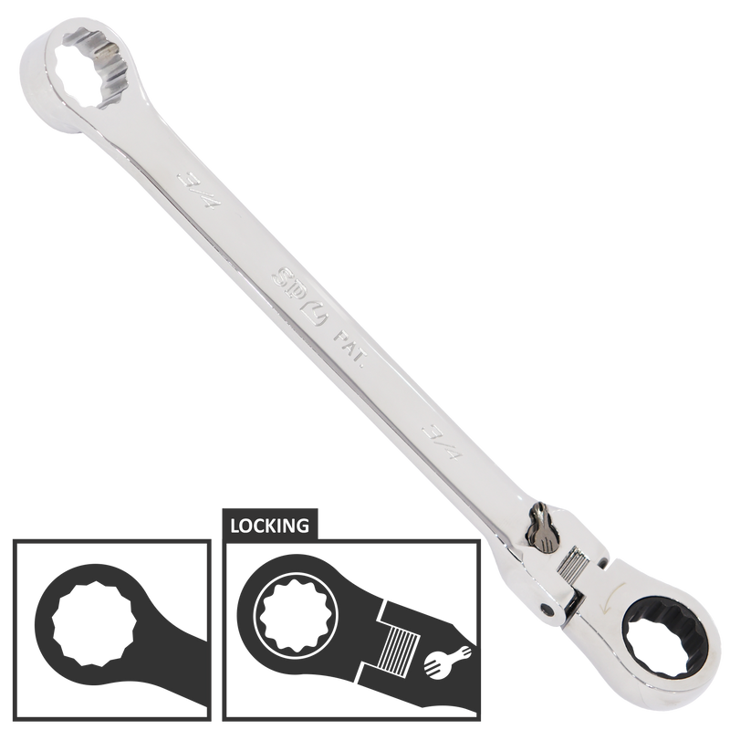 SP Tools Spanner Double Ring Geardrive Flex Head SAE 1/2"
