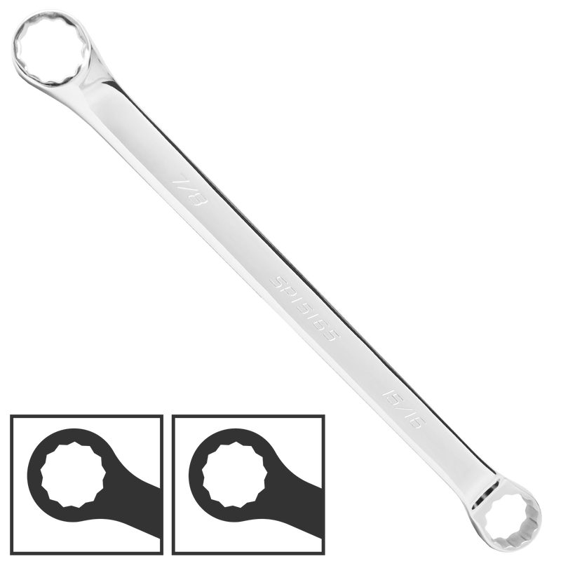 SP Tools Double Ring Spanner - Long - SAE - 40° Offset - Individual