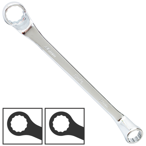 SP Tools Double Ring Spanner - Long - Metric - 75° Offset - Individual