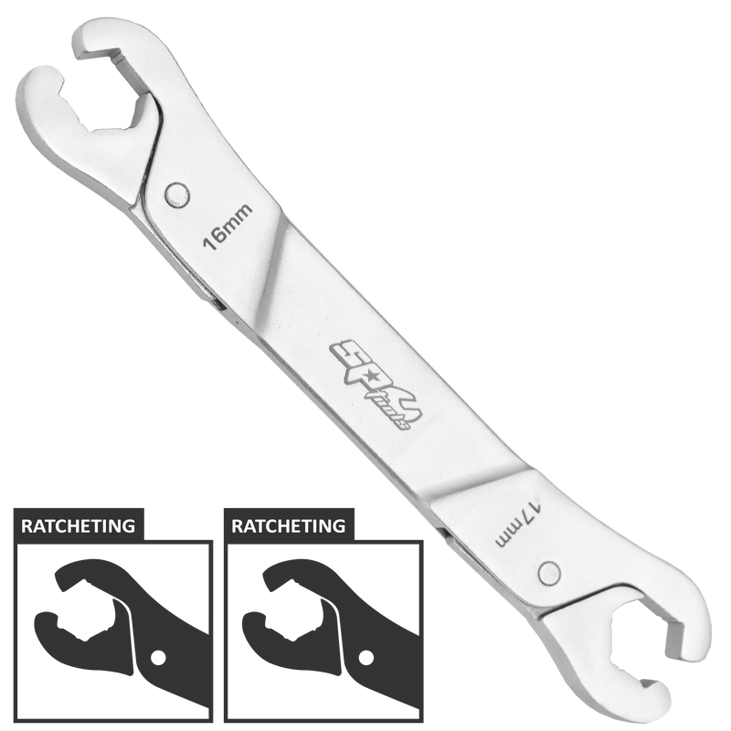 SP Tools Spanner Flare Nut Ratcheting 16*17mm