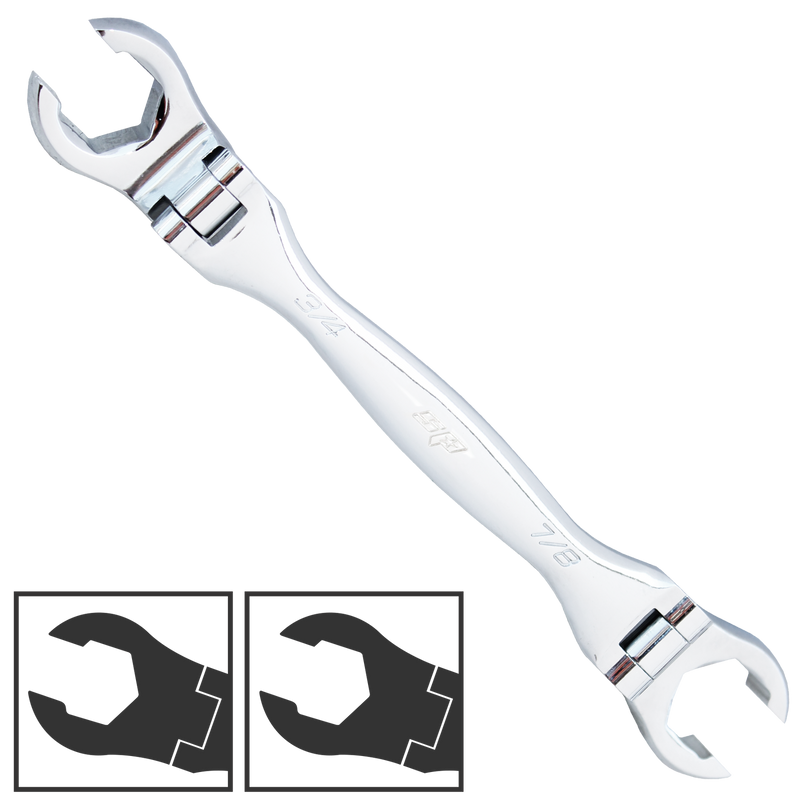 SP Tools Flare Nut Flexhead Spanner - SAE - Individual, Size: 3/4 x 7/8"