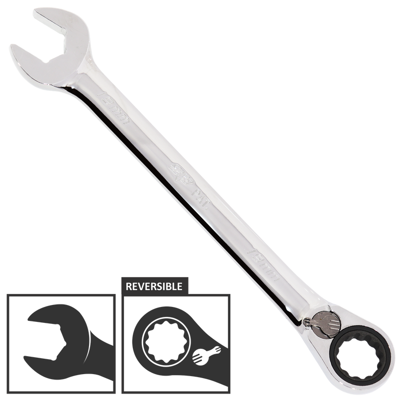 SP Tools Gear Drive ROE Quad Drive Spanner - Metric - 15° Offset - Individual