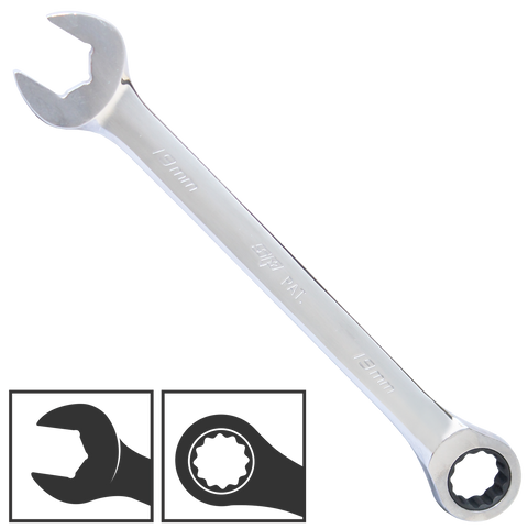 SP Tools Gear Drive ROE Quad Drive Spanner - Metric - 0° Offset - Individual, Size: 32mm
