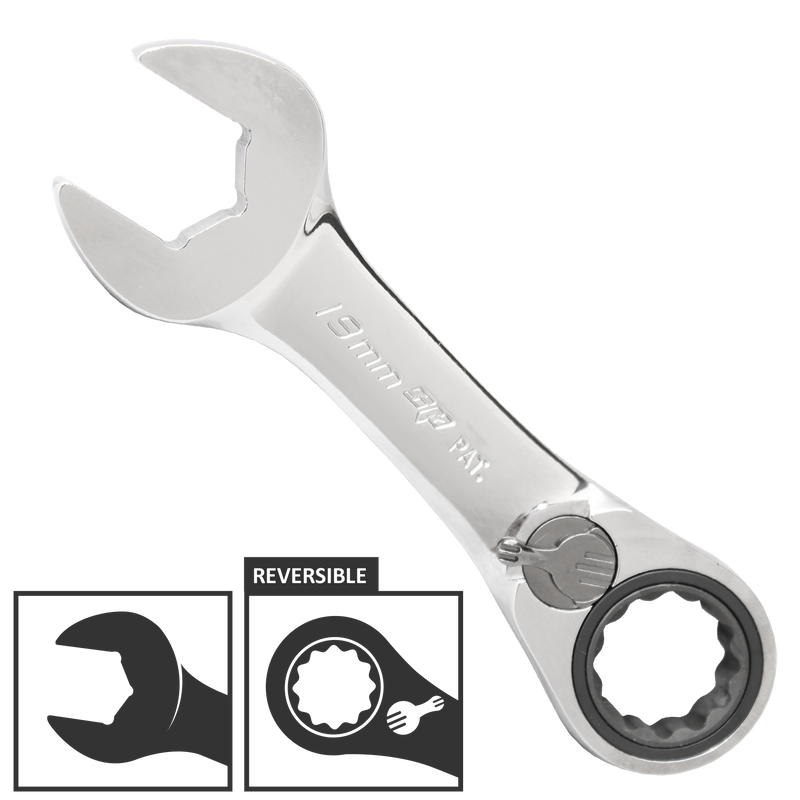 SP Tools Spanner ROE Stubby Reversible Geardrive Metric