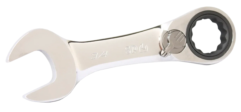 SP Tools Gear Drive ROE Quad Drive Spanner - Stubby - SAE - 15° Offset - Individual, Size: 3/4"