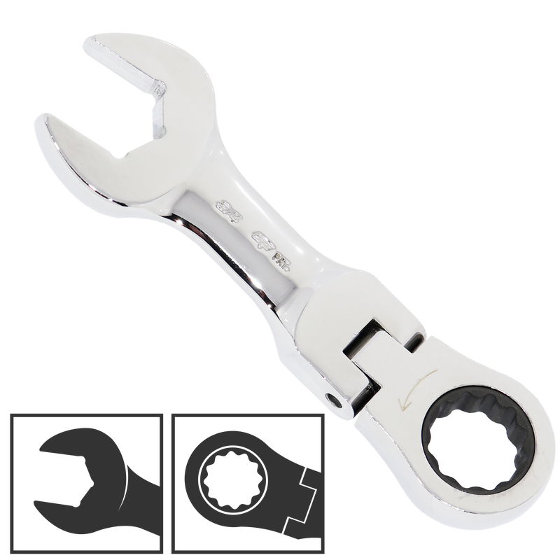 SP Tools Spanner ROE Stubby Flexhead Geardrive SAE 9/16"