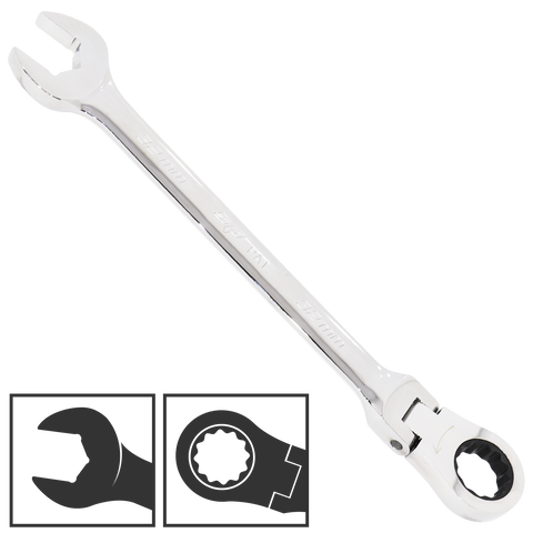 SP Tools Flex Head Gear Drive ROE Quad Drive Spanner - Metric - Individual