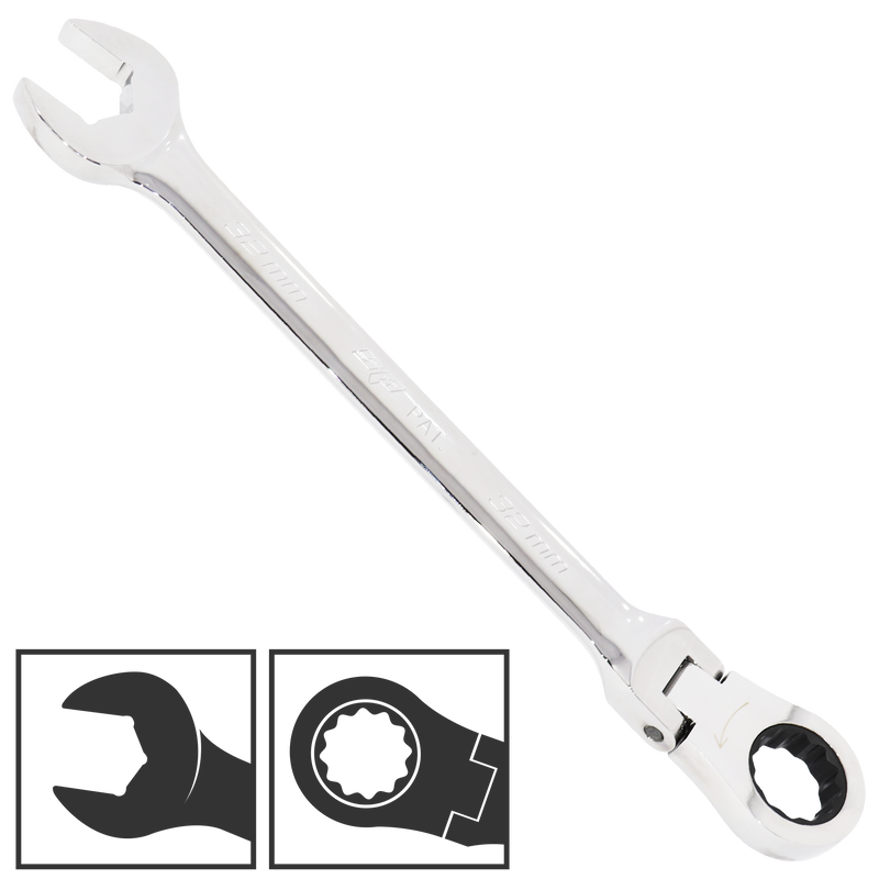SP Tools Spanner ROE Flexhead Geardrive Metric 21mm