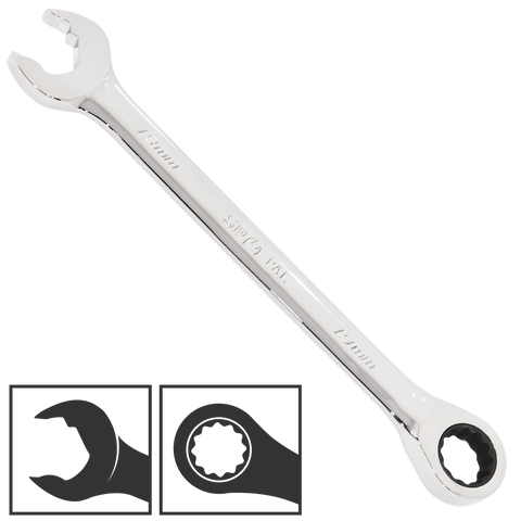 SP Tools Gear Drive ROE Speed Drive Spanner - Metric - 0° Offset - Individual