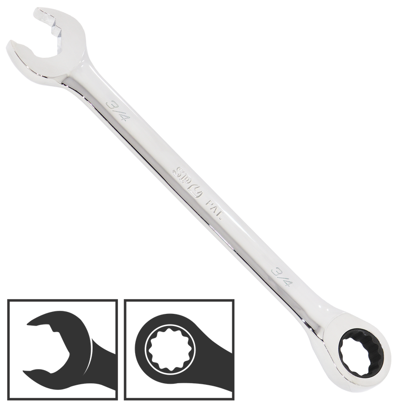 SP Tools Gear Drive ROE Speed Drive Spanner - SAE - 0° Offset - Individual, Size: 3/4"