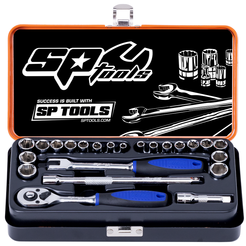 SP Tools SP20102 1/4" Drive Socket Set - Metric/SAE - 6pt