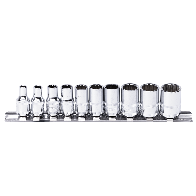 SP Tools 1/4" Drive Socket Rail Set - Metric Only - 12pt - 10pc