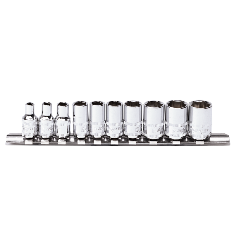 SP Tools 1/4" Drive Socket Rail Set - Metric Only - 6pt - 10pc