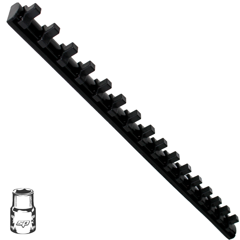 SP Tools Socket Rail - 1/4" Drive - Magnetic - 10 Socket Capacity - Sockets not Included