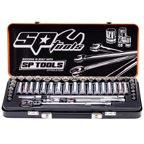 SP Tools 3/8" Drive Socket Set - Metric/SAE - 6 & 12pt - 51pc