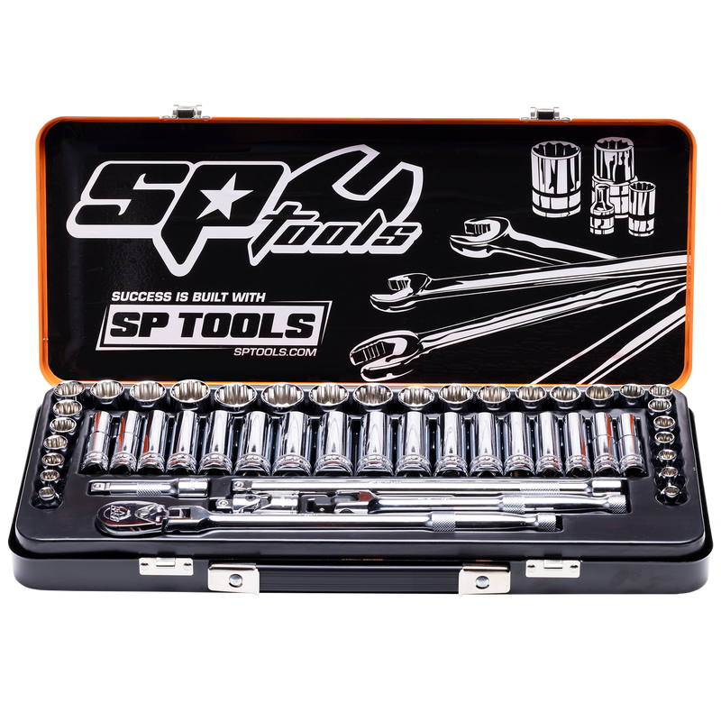 SP Tools 3/8" Drive Socket Set - Metric/SAE - 6 & 12pt - 51pc